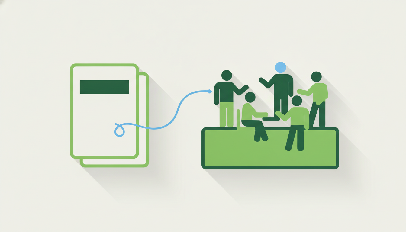Illustration d'un contrat d'achat associé à un symbole d'engagement social